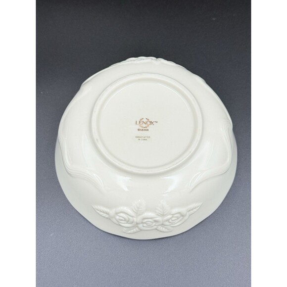 Vintage Lenox Rose Blossom Bowl Set W/ Certificate Of Authenticity 24K Embossed - Picture 9 of 13